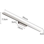 billige Vanity-lamper-servantlys led speil frontlampe vanntett ip20 led baderomslys over speil veggbelysningsarmaturer for bad soverom stue skap 110-240v