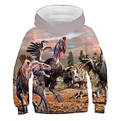 abordables Animaux 3D pour Garçon-Enfants Garçon Sweat à capuche Dinosaure manche longue Automne Hiver Mode Frais Coton Casual