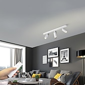 tanie Ściemnialne lampy sufitowe-reflektory sufitowe led regulowane ściemnianie stałe oświetlenie szynowe, 3-kierunkowe czarne oprawy punktowe do montażu na suficie, kierunkowe reflektory punktowe lampy akcentujące do przedpokoju