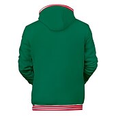 billige Morsomme julegensere og -gensere-Alv Jerseysjakke Hattetrøje Alvekostyme Pullover 3D-utskrift Par Herre Dame Jul Karneval Maskerade Jul Spesiell Voksne Fest Jul Feriereise Topp