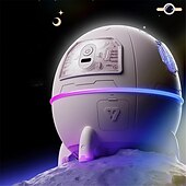 abordables Lumières intelligentes-Lumière LED intelligente humidificateur d&#039;air USB ultrasonique brume fraîche aromathérapie capsule spatiale diffuseur d&#039;eau avec lumière LED humidificateur astronaute