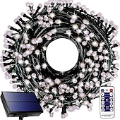 olcso Napelemes-vízálló napelemes karácsonyi lámpák - 30-100m, 300-800 led fényfüzér távirányítóval és 8 üzemmóddal karácsonyfa és kert dekorációhoz