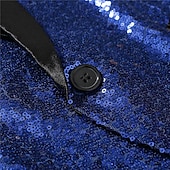 preiswerte Herren Klassische Blazer-Herren Abendkleidung Blazer Sakko Neujahr Zeremonie Abendgesellschaft Modisch Strassenmode Herbst Winter Pailletten Einfarbig Pailletten Tasche Atmungsaktiv Komfortabel Einreiher - 1 Knopf Blazer
