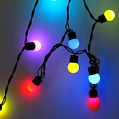 ieftine Conectat Electric-5m 50led linie neagră minge șir lumini de sărbători petrecere creativă vacanță lumini decorative de Crăciun 1 set