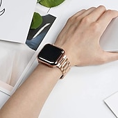 billige Apple Watch-bånd-Lenkearmbånd Kompatibel med Apple Watch-klokkereim med Case Metalllås Spenne Rustfritt stål Erstatningsklokkerem til 38mm 40mm 41mm 42mm 44mm 45mm 49mm iwatch Series Ultra 8 7 6 SE 5 4 3 2 1