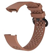 זול להקות שעונים של Fitbit-להקת שעונים חכמה מותאם ל פיטביט Charge 4 / Charge 3 / Charge 3 SE סיליקוןריצה שעון חכם רצועה אלסטי מתכוונן נושם רצועת ספורט תַחֲלִיף צמיד