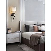 abordables Apliques de pared de cristal-Lightinthebox Aplique de pared LED de cristal mini estilo moderno estilo nórdico lámparas de pared de oro negro apliques de pared sala de estar dormitorio acero 220-240v 110-120v