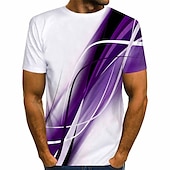 billige T-skjorter med 3D-trykk til herrer-Herre Grafisk Skjorte T skjorte Kortermet T skjorte 3D-utskrift Rund hals Skjorte Gatemote Daglig Ut på byen Gul Rød Blå Klær Normal S M L XL XXL 3XL 4XL