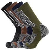 abordables Calcetines deportivos-1 Par Hombre Calcetines de senderismo Calcetines de  Esquí Calcetines deportivos Mantiene abrigado Resistente al Viento Transpirable Secado rápido Invierno Al aire libre Algodón Negro Marrón Verde