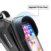 baratos Mochilas de Ciclismo-Bolsa para Quadro de Bicicleta Sensível ao Toque Portátil Á Prova-de-Chuva Bolsa de Bicicleta Material impermeável Bolsa de Bicicleta Bolsa de Ciclismo Moto Ciclismo