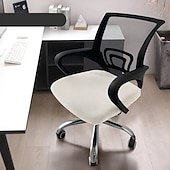 preiswerte Bürostuhlbezug-Bezug für Computer-Bürostuhl Stretch drehbar Gaming-Sitz Schonbezug Jacquard grau grün blau khaki Uni einfarbig weich strapazierfähig waschbar