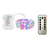 billiga USB-strålkastare-led fairy string lights 5m 10m batteri/usb-styrd fjärrkontroll timer blinkande string lights 8 lägen firefly lights