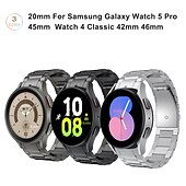 cheap Samsung Watch Bands-Watch Band for Samsung Galaxy Watch 7/6/5/4  40/44mm, Watch 5 Pro 45mm, Watch 6 Classic 43/47mm, Watch 4 Classic 42/46mm Stainless Steel Replacement  Strap Adjustable Breathable Shockproof Wristband