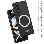 お買い得  サムスン用ケース-電話 ケース 用途 サムスンのギャラクシー Z Fold 5 Z Fold 4 マグセーフ搭載 磁石バックル 全身保護 耐埃 ソリッド TPU