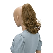 Χαμηλού Κόστους Αλογορουρές-hairpiece extensions ponytail ογκώδη κυματιστό ξανθό μείγμα h136