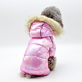 abordables Manteaux-Chien Chat Manteau Veste Anorak en Duvet Mignon Occasionnel Hiver Chaud Respirant Doux Lavable Confortable Extérieur Décontracté Quotidien Vêtements pour Chiens for Bichon Frisé Spitz Nain Béb