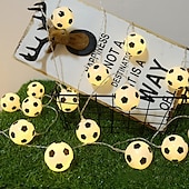 billige USB-drevet-ledet fotballstrengelys euro cup 3m 1,5m batteri eller usb-drift verdensmesterskap diy fotball fairy lights bar ktv club party barnerom dekorasjon