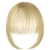 voordelige Pony-pony haar clip in extensions natuurlijke pony pony clip-on front nette platte knal een stuk lang steil haarstukje voor vrouwen
