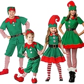 olcso Karácsonyi jelmezek-Mikulás Manó Mrs.Claus Felszerelések Karácsonyi kalap Divatos karácsonyi ruha Férfi Női Fiú Lány Karácsony Farsang szenteste Karácsony Felnőttek Gyermek Parti Karácsony Felső Ruha Nadrágok Kalap