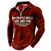 Men's Long Sleeve Graphic Tee - Funny 'My People Skills Are Fine, My Tolerance to Idiots That Needs Work' 13