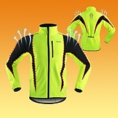 baratos Jaquetas e Gilets para homens-Arsuxeo Homens Jaqueta para Ciclismo Jaqueta Corta-Vento Casaco de lã Inverno Térmico / Quente A Prova de Vento Forro de Velocino Respirável Moto Jaqueta Ciclismo de Montanha Ciclismo de Estrada