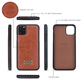 abordables Coques iPhone-téléphone Coque Pour iPhone16 iPhone 15 Pro Max Plus iPhone 14 13 12 11 Pro Max Mini X XR XS Max 8 7 Plus Portefeuille Avec Support Protection complète du corps Antichoc Couleur unie faux cuir