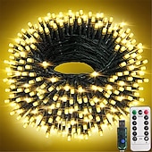 preiswerte USB-Lichterketten-weihnachtslichter fee lichterketten innen außen usb mit fernbedienung 10m 20m dunkelgrüner draht lichterketten 100/200 leds 17key fernbedienung cluster lichter urlaubslichter usb urlaub hochzeit