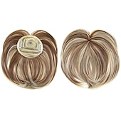 cheap Bangs-White Hair Extensions for Women Invisible Toupee Thinning Hair Extensions Wig Hairpiece Thick Top Hair Pieces