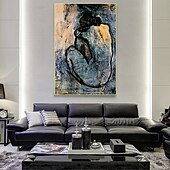 olcso Híres festmények-kézzel készített olajfestmény vászon fali művészet dekoráció portré meztelen lány háta lakberendezéshez hengerelt keret nélküli feszítetlen festmény