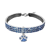 cheap Dog Collars, Harnesses &amp; Leashes-2 Pcs Dog Collars Chain for Small Medium Dogs Iced Out Crystal Stones Tennis Bling Collar Chain for Pet Puppy- Silver
