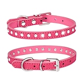 abordables Colliers, harnais et laisses pour chiens-Chien Chat Colliers Ajustable Portable Durable Extérieur Marche Strass