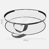 お買い得  イベントとパーティー用品-クリスマスリース収納バッグ 24インチ - すべてのビュー用のクリアPVCプラスチック 丈夫なプラスチック生地 休日の人工クリスマスリース用のデュアルジッパー付きバッグ ステッチ強化キャンバスハンドル2個