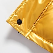 billiga Herrdunjackor och -parkas-Herr Pufferjacka Vadderad Anorak Ficka Mönster Ficka med blixtlås Utomhussport Resa Kort Elegant och modernt Utomhus Ledigt / vardag Vinter Bokstav Silver Svart Gul Pufferjacka