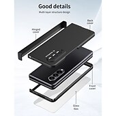 Недорогие Чехлы для Samsung-Чехол для телефона для Samsung Galaxy Z Fold 5 Z Fold 4 Z Fold 3 Z Fold 2 Flip защитная рамка Flip полный чехол защитный однотонный ПК