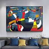 abordables Peintures Célèbres-Peinture à l'huile faite à la main toile art mural décoration picasso style moderne figure abstraite pour la décoration intérieure roulé sans cadre peinture non étirée