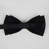 cheap Dinner Party-Men&#039;s Basic Bow Tie Color Block Black White