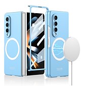 お買い得  サムスン用ケース-電話 ケース 用途 サムスンのギャラクシー Z Fold 5 Z Fold 4 マグセーフ搭載 磁石バックル 全身保護 耐埃 ソリッド TPU