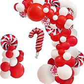 economico i migliori regali di natale-decorazione festa a tema natalizio palloncino pacchetto fai da te ghirlanda arco bastoncino di zucchero palloncino in alluminio