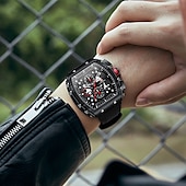 olcso Quartz órák-MINI FOCUS Quartz Sport Óra Férfiaknak Kronográf Lumineszcens Naptár Katonai Férfi Órák Felső Márka Luxus Szilikon Szalag Vízálló Apák Napjára