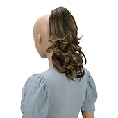 Χαμηλού Κόστους Αλογορουρές-hairpiece extensions ponytail ογκώδη κυματιστό ξανθό μείγμα h136
