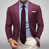 abordables Blazers et vestes-Veste de blazer pour hommes veste de sport décontractée colorée noire blanche jaune coupe standard simple boutonnage un bouton