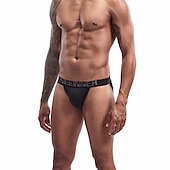 voordelige Herenslips Ondergoed-Voor heren 1 pak Basic slipje Slip Afdrukken Katoen Antibacterieel Waterdicht Brief Medium Taille Zwart Wit