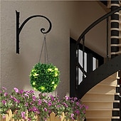 preiswerte Außenwandleuchten-LED Außenwandleuchte Solarlampen Hof, dekorative Simulation, Graskugel-Kronleuchterlampe für Rasen, Garten, Urlaubsdekoration, Beleuchtung, Durchmesser 14 cm