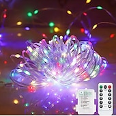 billiga USB-strålkastare-led fairy string lights 5m 10m batteri/usb-styrd fjärrkontroll timer blinkande string lights 8 lägen firefly lights