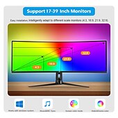 رخيصةأون ضوء الليل الذكي-أضواء LED قطاع الإضاءة الخلفية usb شاشة عرض الكمبيوتر مزامنة جو ذكي 1 / 1.5 / 2 / 2.5m 5050smd 30 حبة led / م ws2811 دعم التحكم في التطبيق متعدد الشاشات