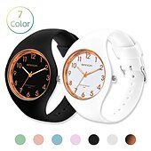 cheap Quartz Watches-SANDA  Womens Watches Casual Fashion Quartz Watch Waterproof Drop Resistant HD Digital Scale Display Women Clock 6056