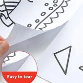 זול ציוד לציור, ציור ואמנות-מתנת חג המולד הטובה ביותר גליל ציור לילדים קל לקרוע עם שותף לציור-12 עפרונות צבעוניים 118&#039;&#039;x118&#039;&#039; (300 ס&quot;מx300 ס&quot;מ)