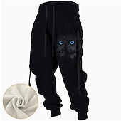 お買い得  スウェットパンツ-男性用 スウェットパンツ ジョガー ズボン ドローストリング サイドポケット 弾性ウエスト 動物 グラフィック 履き心地よい 高通気性 スポーツ・アウトドア カジュアル 日常 コットン混 テリー ストリートファッション デザイナー ブラック パープル マイクロエラスティック