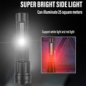 cheap Flashlights-High-power LED Rechargeable Flashlight with 30W Lamp Beads Portable Torch 7 Lighting Modes Zoomable Waterproof Camping Light