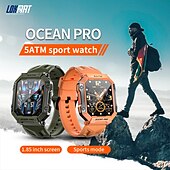 Χαμηλού Κόστους Smartwatch-LOKMAT OCEAN PRO Εξυπνο ρολόι 1.85 inch Έξυπνο ρολόι Bluetooth Βηματόμετρο Υπενθύμιση Κλήσης Παρακολούθηση Ύπνου Συμβατό με Android iOS Γυναικεία Άντρες Μεγάλη Αναμονή Αδιάβροχη Έλεγχος Μέσων IP68